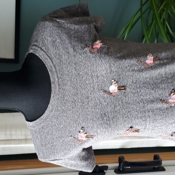 J. Crew Sequined Ostrich Tee - Small - Picture 3 of 11